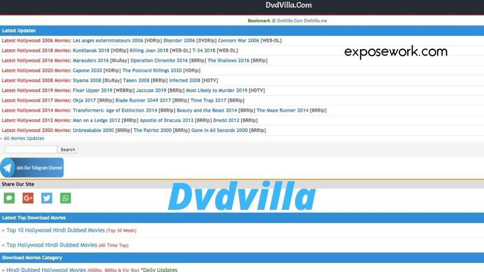 DVDvilla - Working Links, Alternatives, Is It Free, And How To Download Movies And Shows In HD - Expose Work