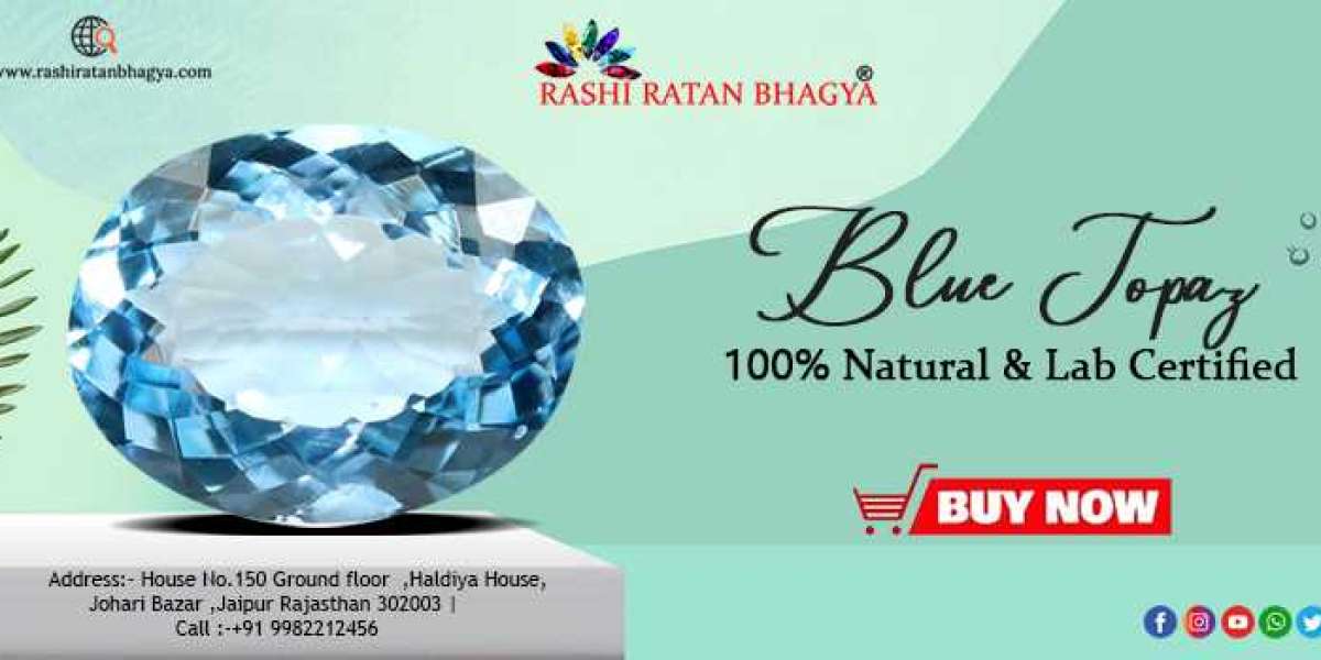 Get Original Blue Topaz Gemstone Online from Rashi Ratan Bhagya