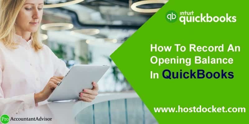 Steps in Entering or Editing Opening Balance in QuickBooks