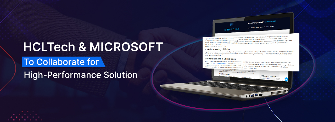 Collaboration of MS & HCL to launch HPC solutions - SoftwareDeals