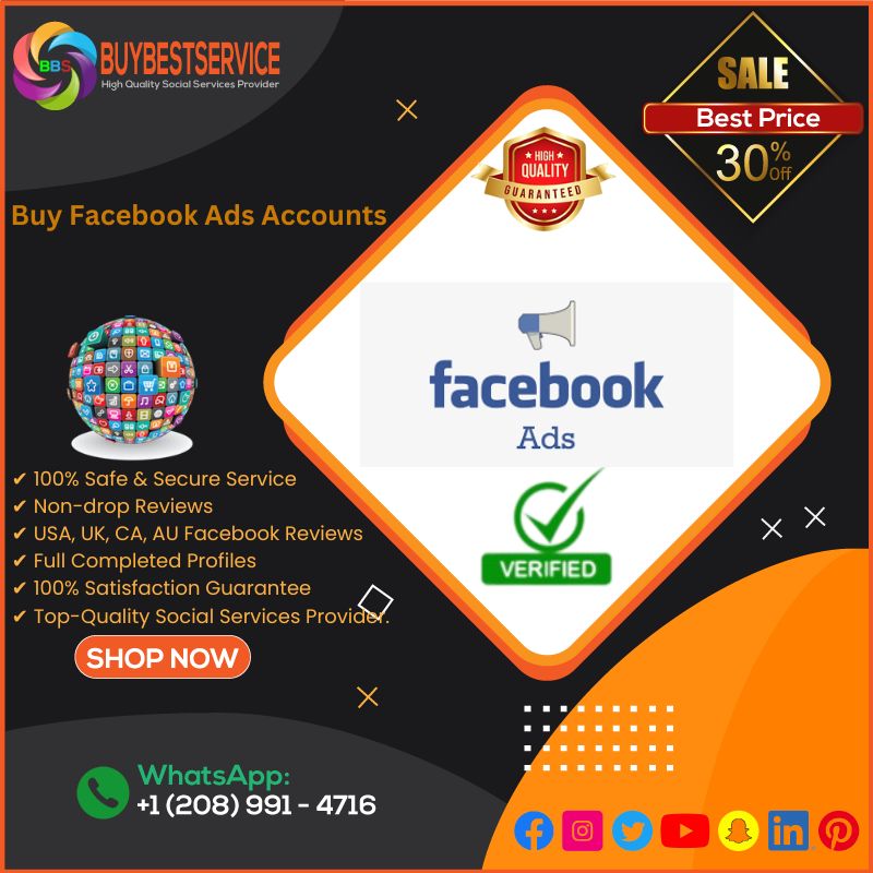 Buy Facebook Ads Accounts - 100% Phone Verified Accounts