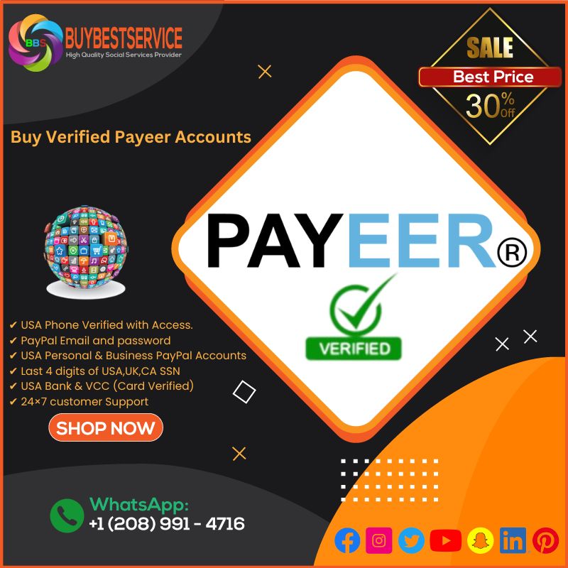 Buy Verified Payeer Accounts - 100% USA UK CA Payeer