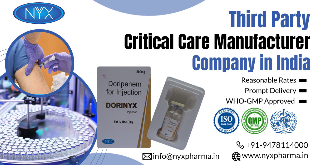 Third Party Critical Care Manufacturer Company in India - NYX Pharma