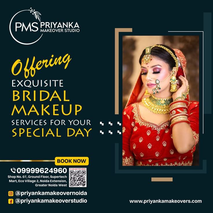 Offering Exquisite Bridal Makeup services for your Special Day