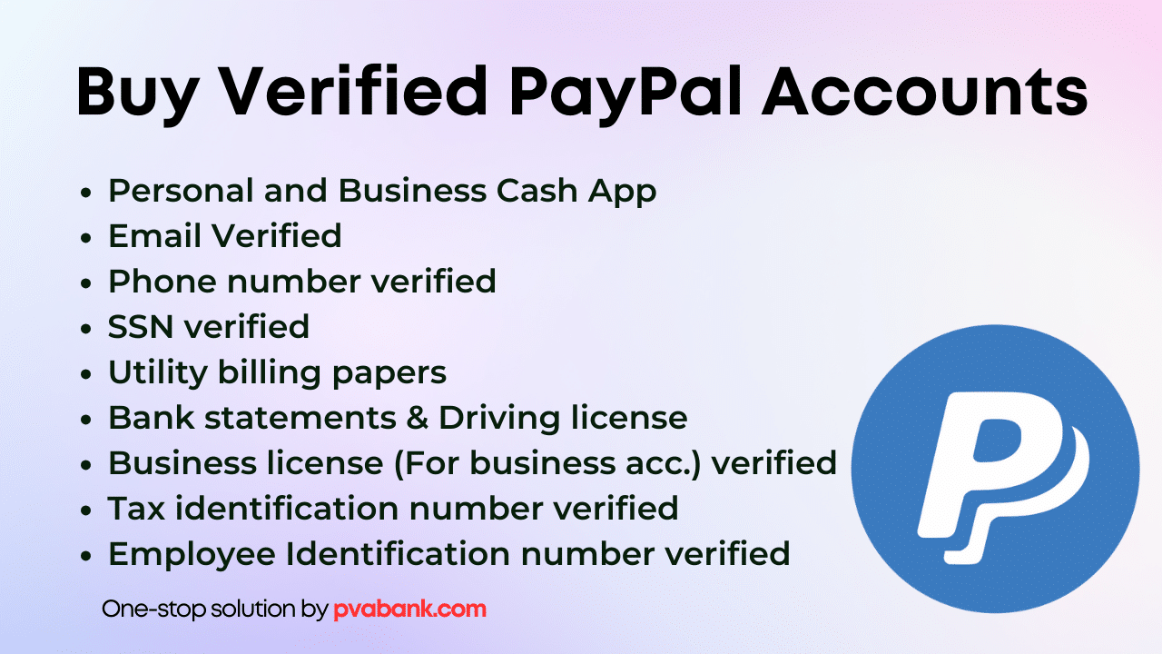 Buy Verified PayPal Accounts - 100% Safe US, UK | pvabank