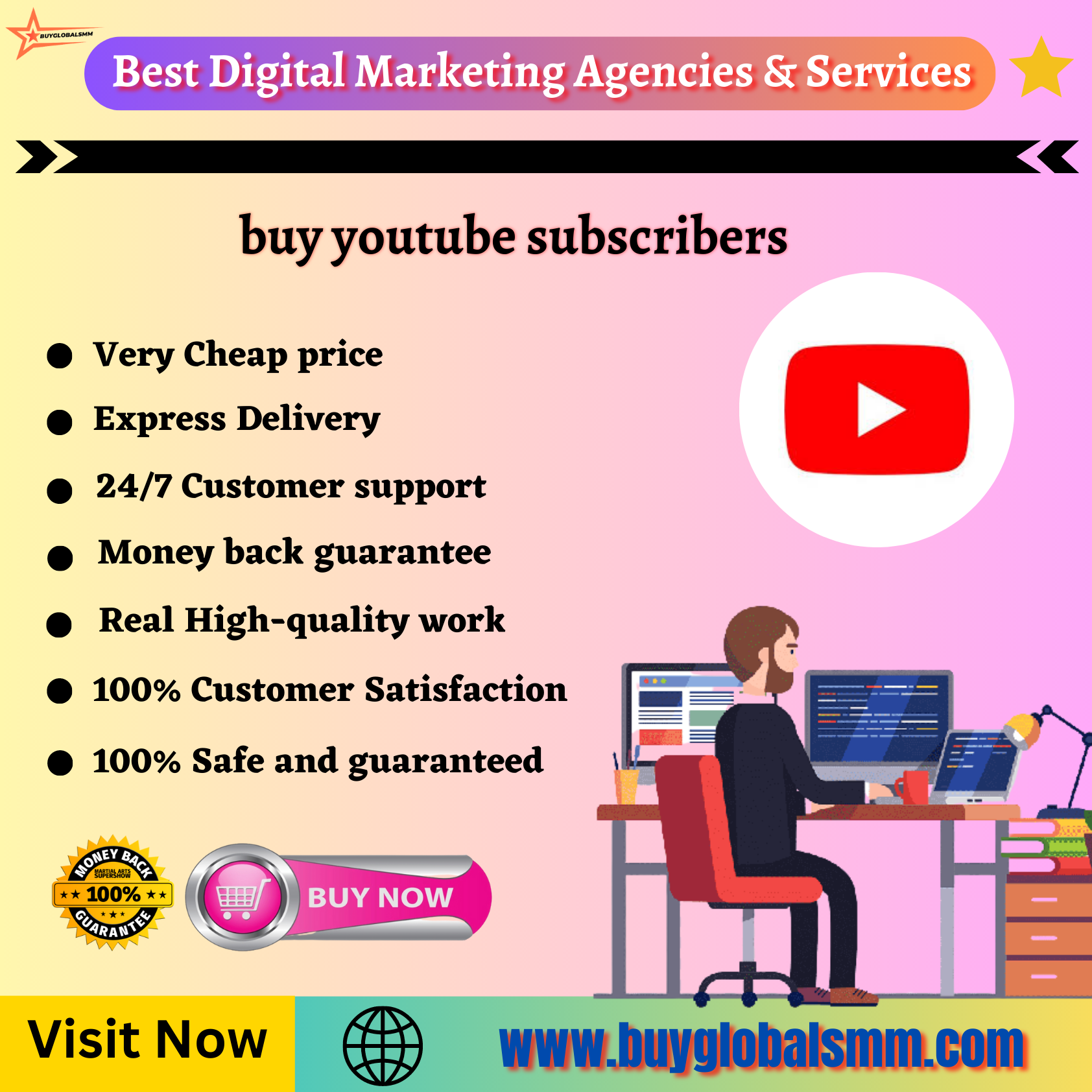 buy youtube subscribers-100% best service, and cheap...