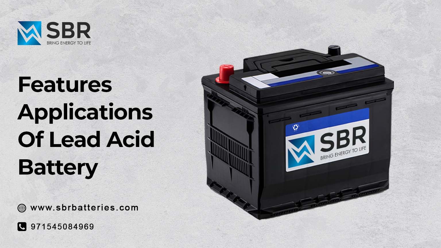 Features and Applications of Lead Acid Battery - sbrbatteries