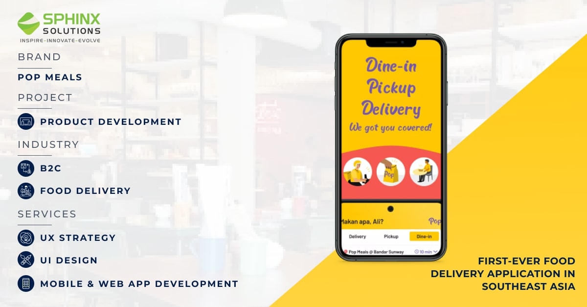 Pop Meals Delivery App Portfolio | Click to Know More