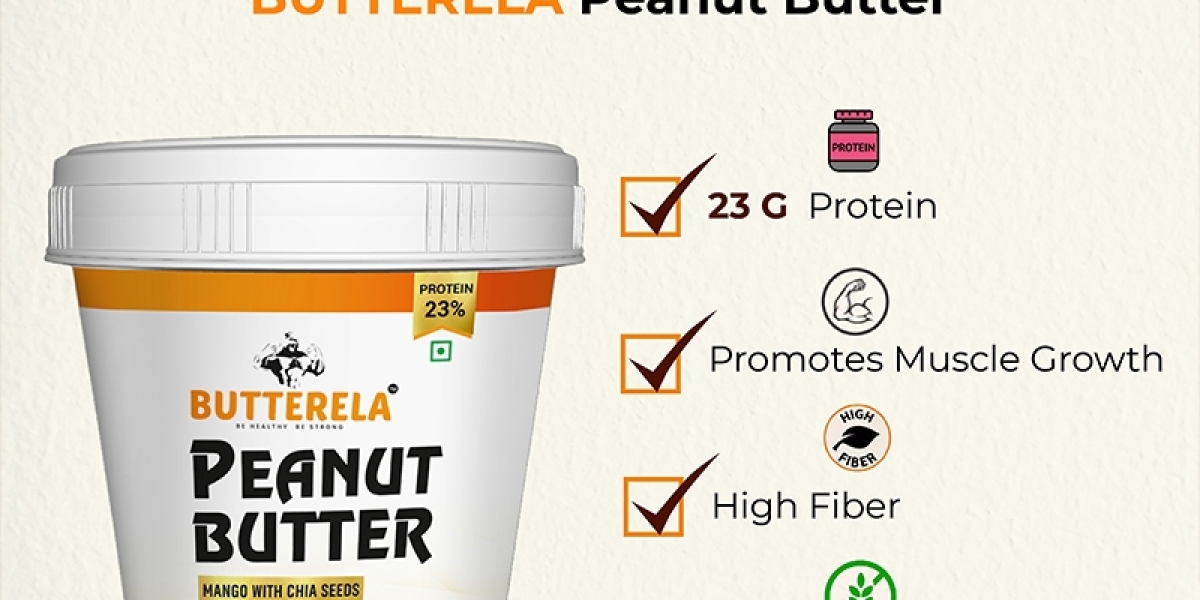 BUTTERELA Mango Peanut Butter is a special mix of smooth peanut butter and the sweet taste of mango