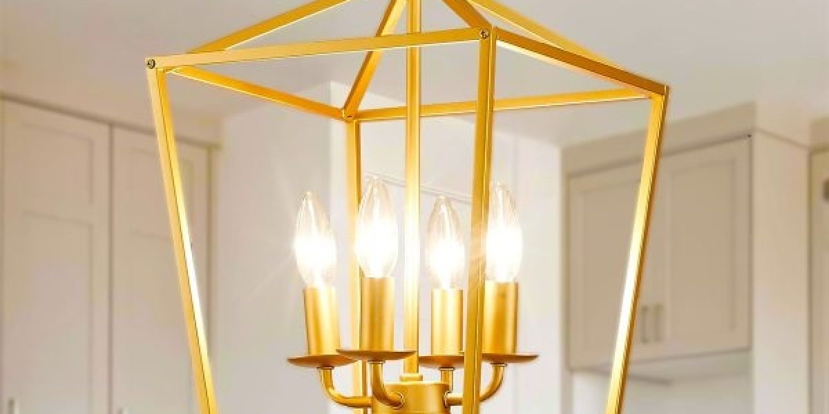 Enhance Your Space with Elegance: The 4-Light Gold Farmhouse Chandelier from Luxury Lamp