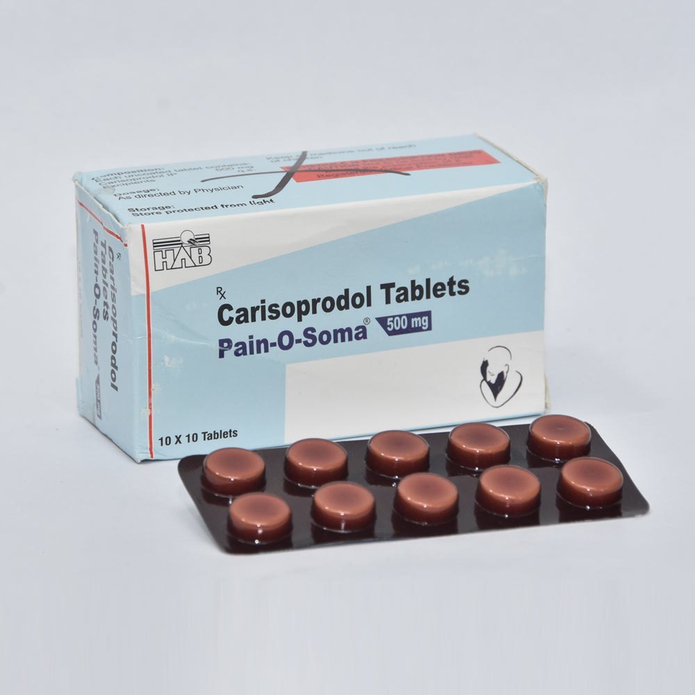 Buy Pain O Soma 500mg (Carisoprodol) 20% Off | Pain Killer