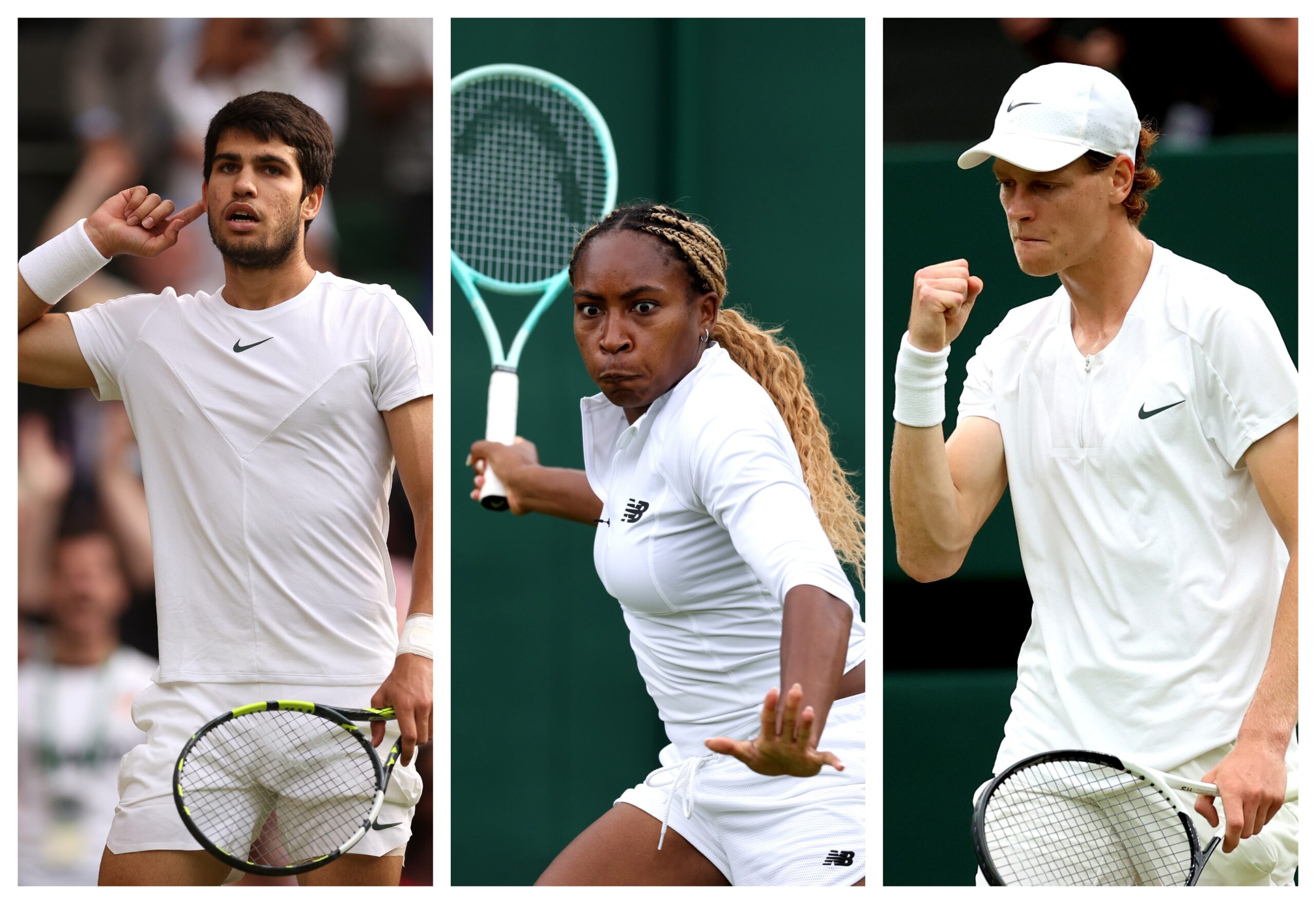 Alcaraz, Sinner, and Gauff in action on opening day of the Championships - EasternEye