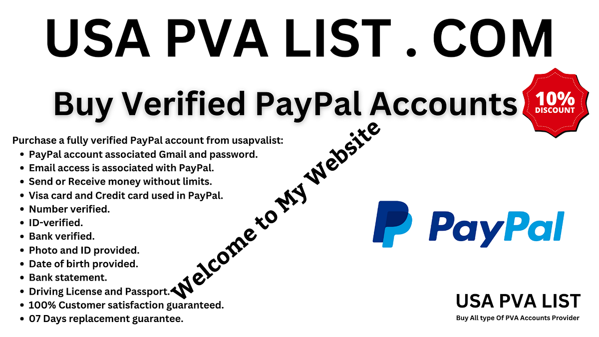 Buy Verified PayPal Accounts — 100% Old and USA Verified | by USA PVA LIST | Jul, 2024 | Medium