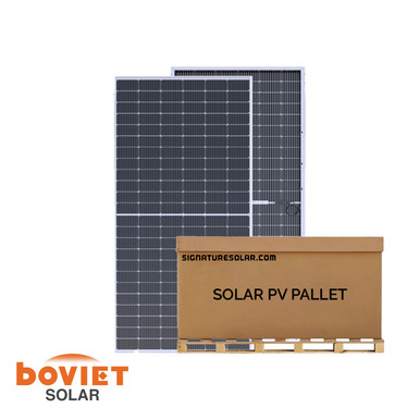 13.5kW Pallet - Boviet 450W Bifacial Solar Panel (Silver) | BVM6612M-450S-H-HC-BF-DG - 13.5kW Total