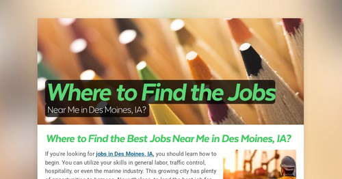 Where to Find the Jobs | Smore Newsletters