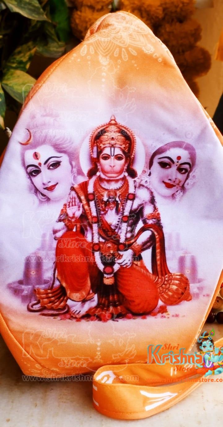 Shri Ram Bhakt Hanuman Chanting Bead Bag - 3 Side Printed