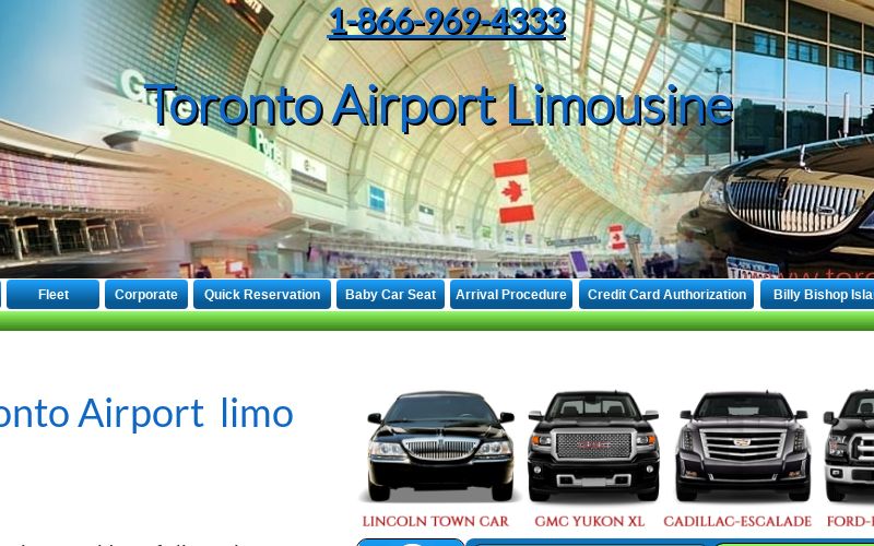 Toronto Airport Limo - Limousine Transportation to and from Toronto Pearson International Airport