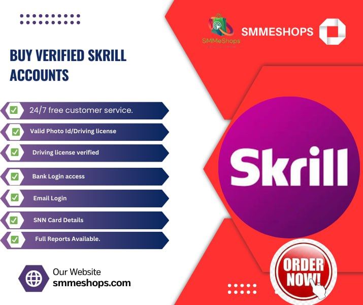 Buy Verified Skrill Account - Secure & Trusted From SMMeSHOPS