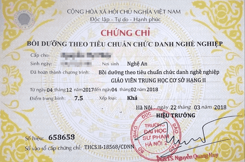 Thông báo tuyển sinh lớp bồi dưỡng chức danh nghề nghiệp giảng viên