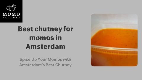 Authentic Taste of the Himalayas: Best Chutney for Momos in Amsterdam | Momo Factory