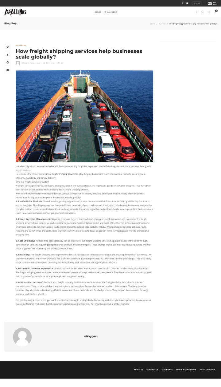 PPT - How freight shipping services help businesses scale globally PowerPoint Presentation - ID:13828447