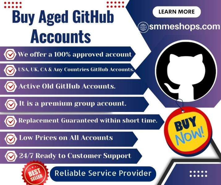 Buy GitHub Accounts - PVA, Aged & Bulk (Instant Delivery) From SMMESHOPS