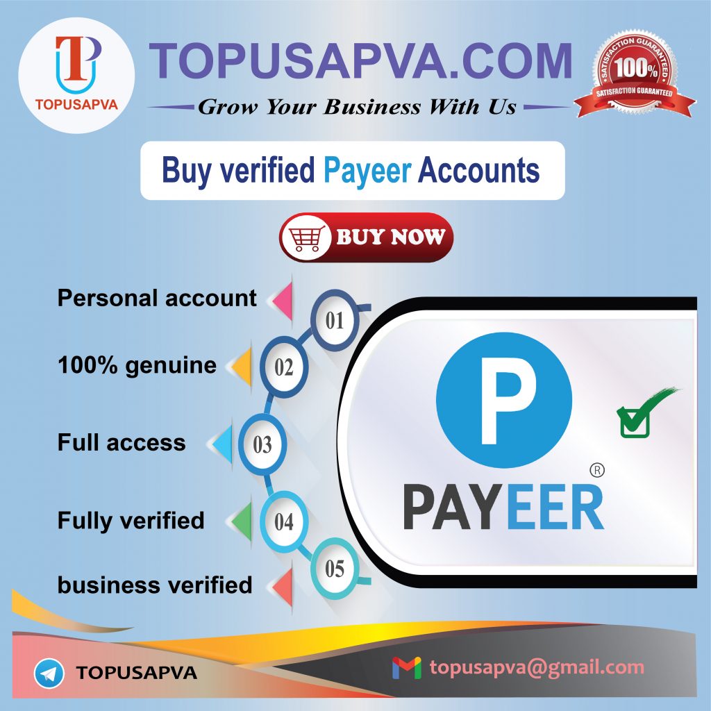 Buy Verified Payeer Accounts - 100% Trusted Seller PvaUsa