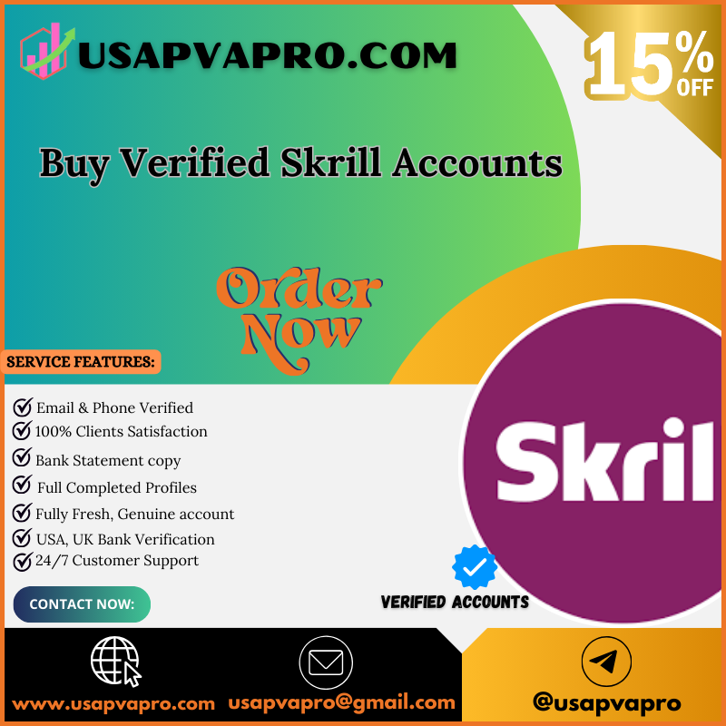 Buy Verified Skrill Accounts - 100% USA & UK Verified