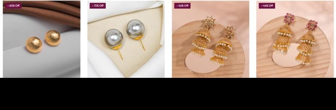 Buy stud earrings for women online at Glamsutra Cover Image