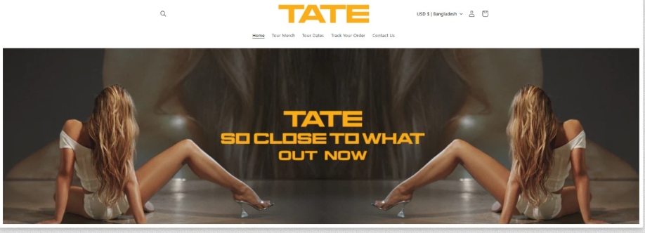 Tate McRae Merch Cover Image