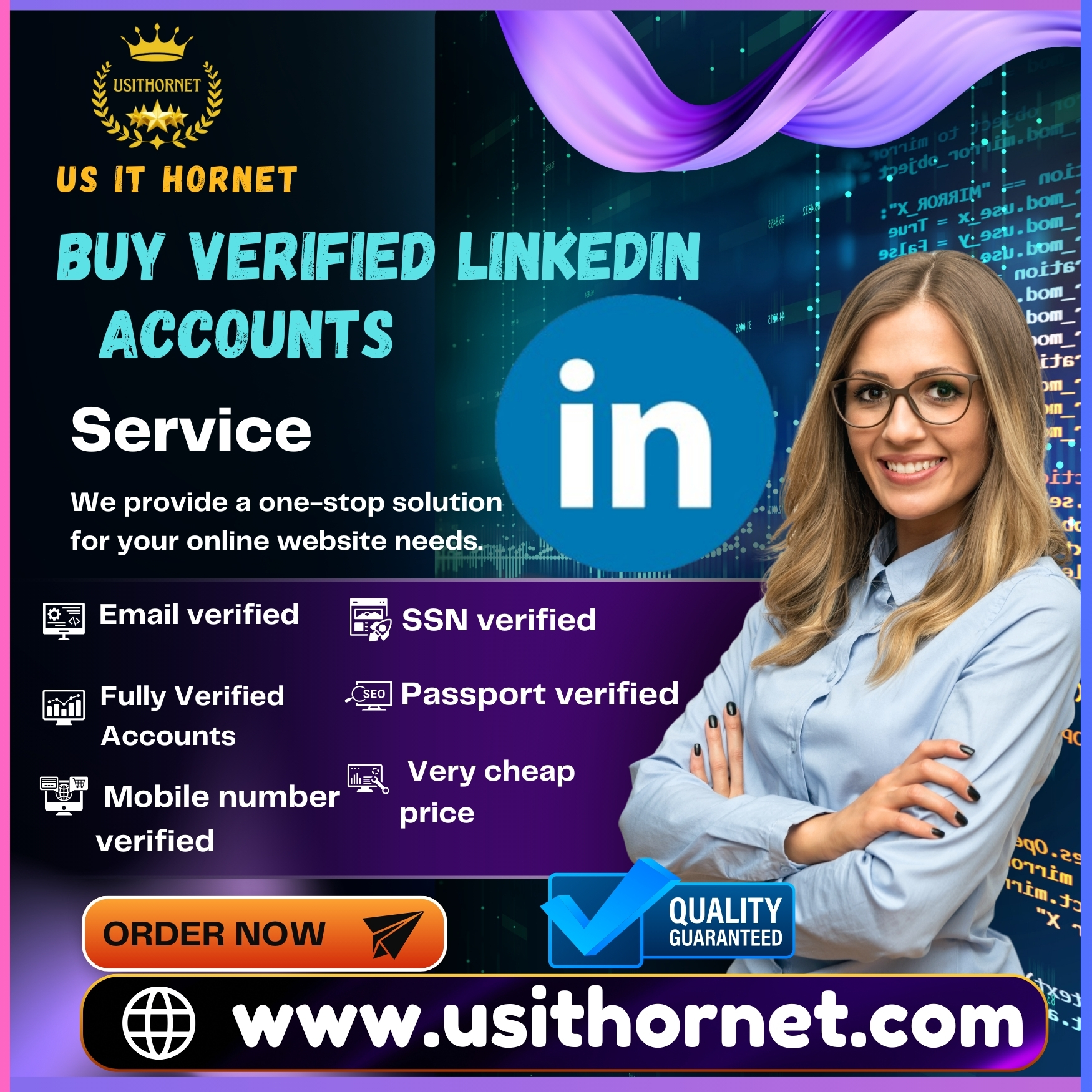 Buy Verified LinkedIn Accounts - %0 to 500+ connections USA.