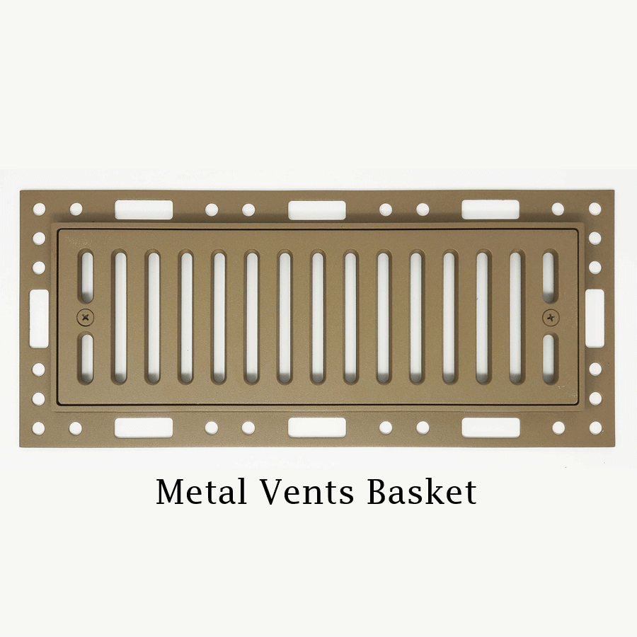 Forest Flush Mount Metal Floor Vent – Desert Sand Finish