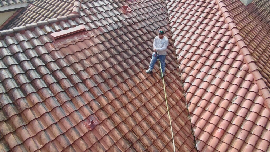 Residential roof cleaning