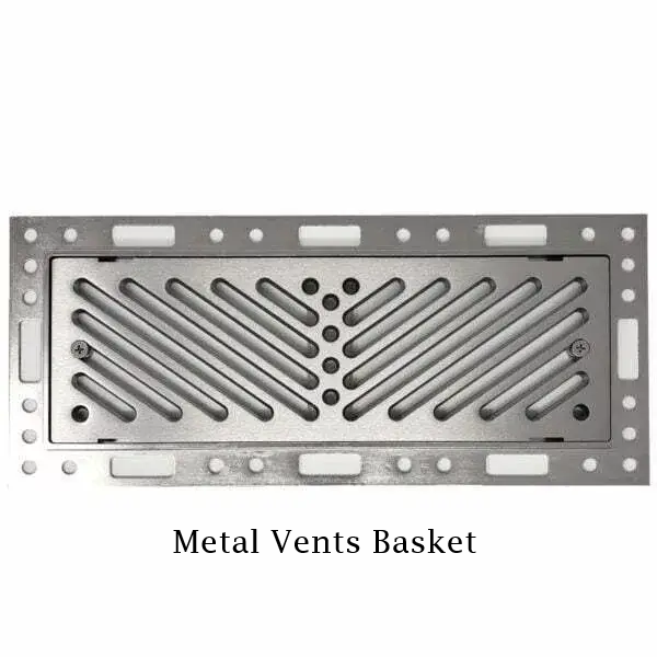 Breeze flush mount metal floor vent brushed platinum
