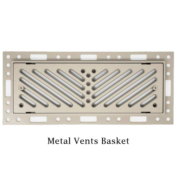 Breeze flush mount metal floor vent Safari Dust | MetalVentsBasket