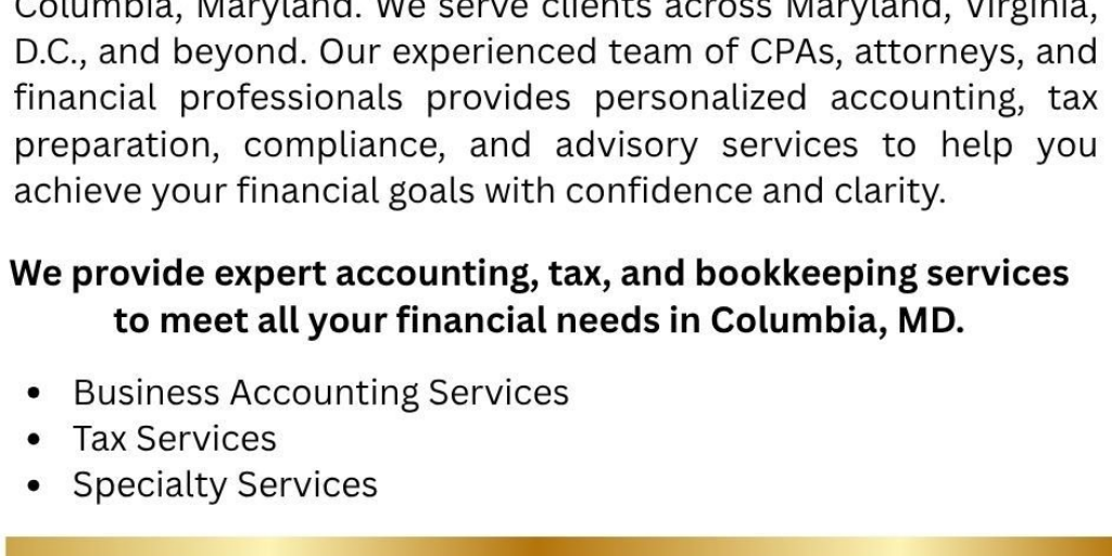 Tax Preparation in Ellicott City MD by Kuffman Kim LLP - Infogram