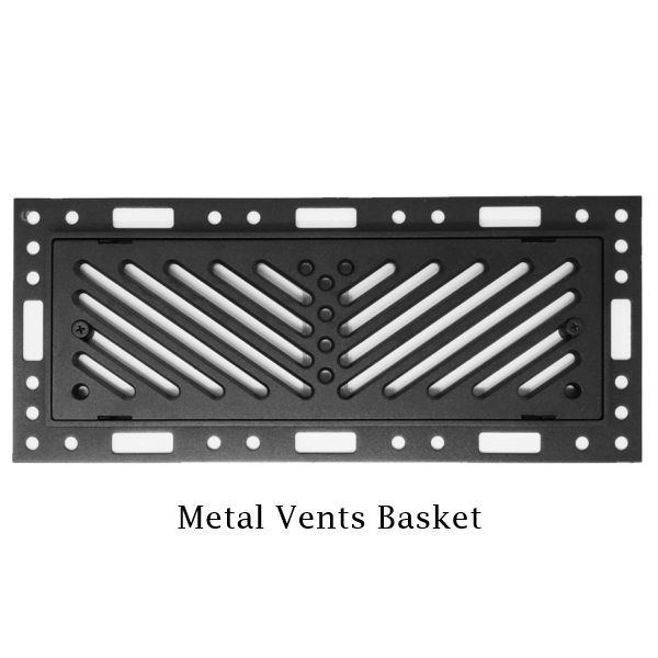 Breeze flush mount metal floor vent midnight black