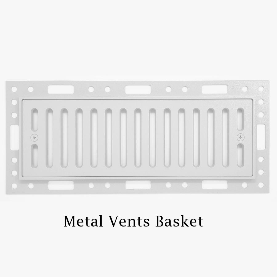 Forest Flush Mount Metal Floor Vent | Arctic White