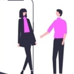 Pink Video Chat Profile Picture