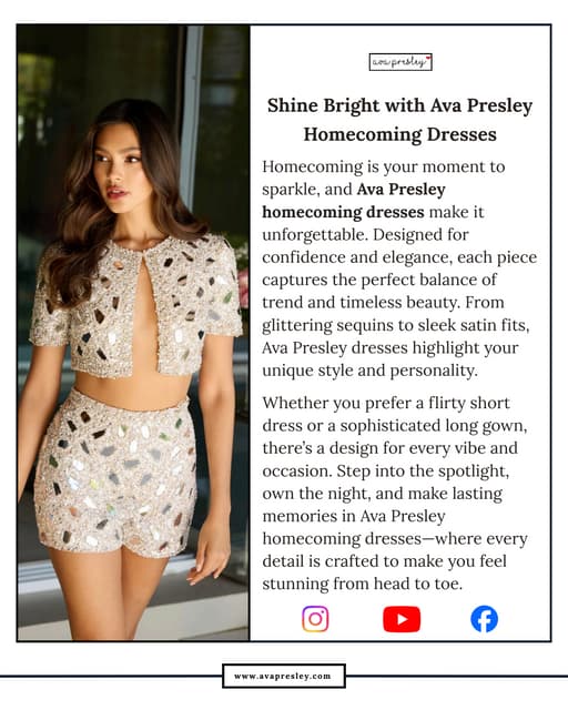 Shine Bright with Ava Presley Homecoming Dresses | PDF