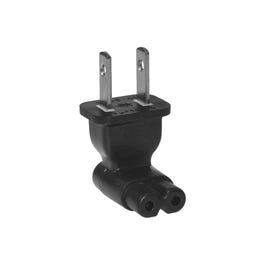 USA NEMA 1-15P to C7 Right Angle Power Plug Adapter