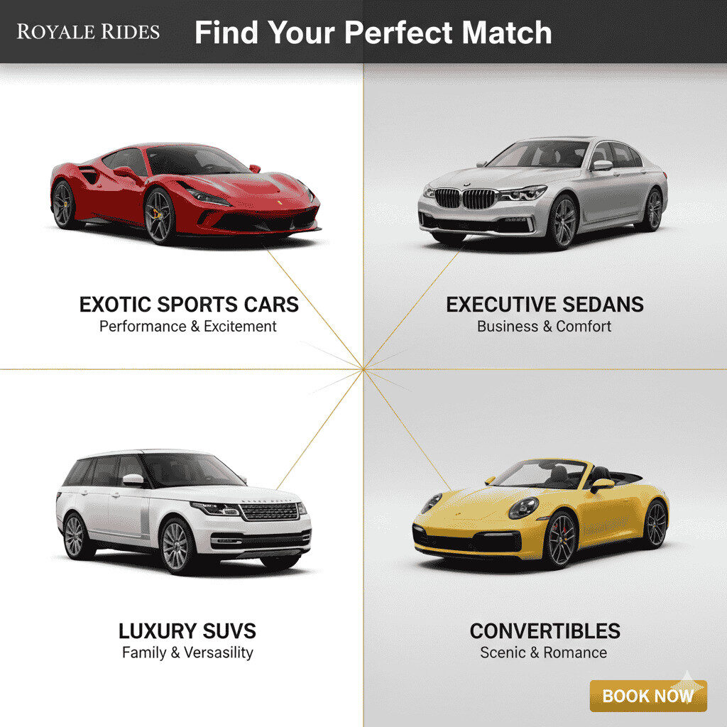 Find Luxury & Exotic Car Fleet for Rent Near You – Royale Rides