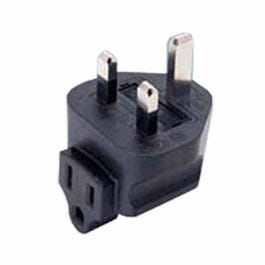 USA NEMA 5-15R to British BS1363A UK fused Power Plug Adapter, right angle