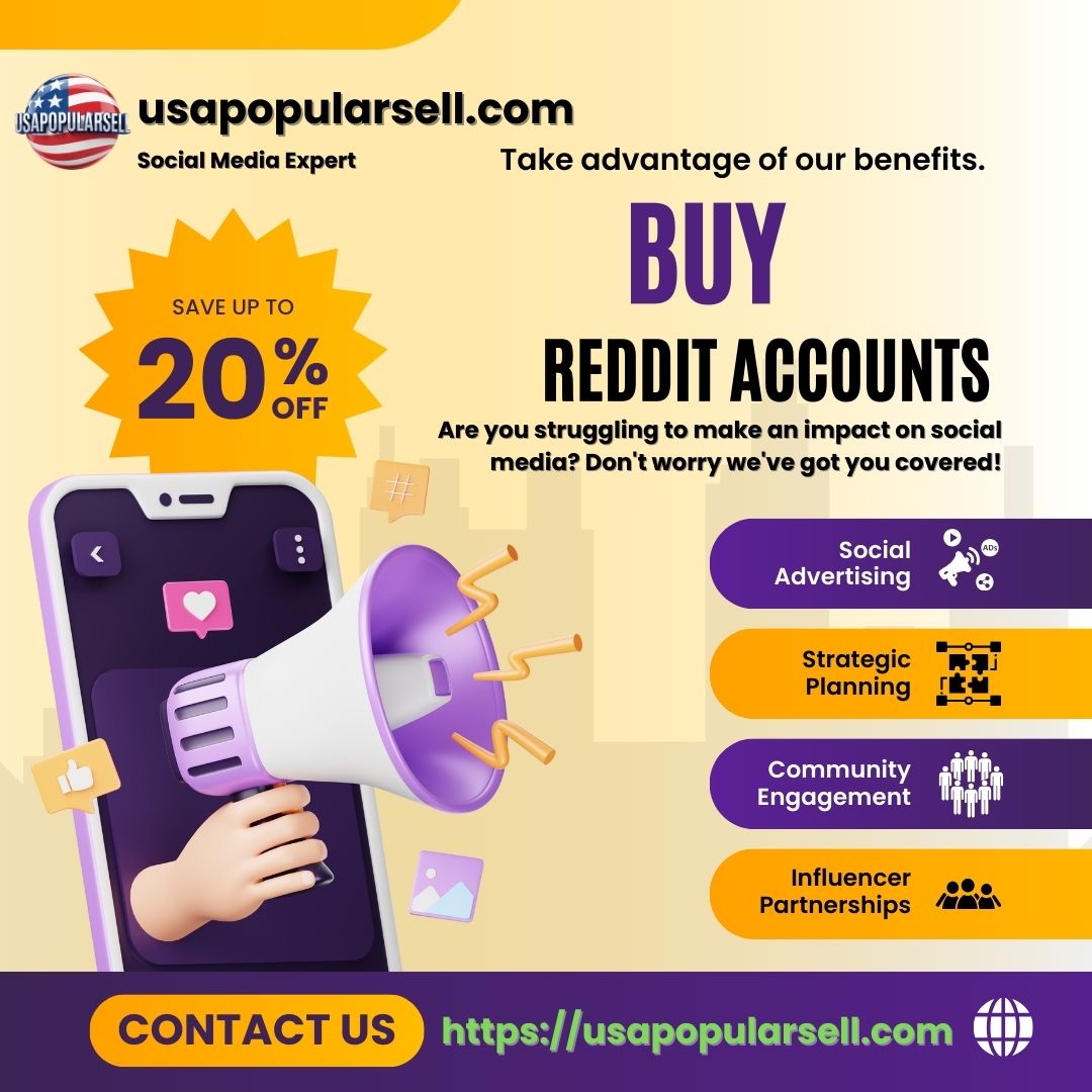 Buy Reddit Accounts - 100% Best service provider